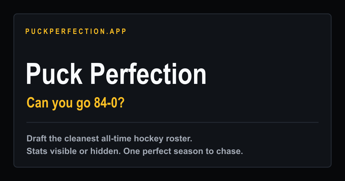 Leaderboards · Puck Perfection